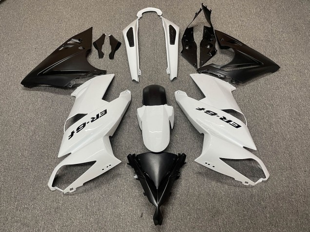 Logo Blanc Noir 2009-2011 Kawasaki Ninja 650R Carénage Moto Logo Blanc Noir 2009-2011 Kawasaki Ninja 650R Carénage Moto