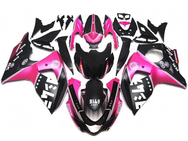 Logos Personnalisés Rose Mat 2009-2016 Suzuki GSXR 1000 Carénage Moto Logos Personnalisés Rose Mat 2009-2016 Suzuki GSXR 1000 Carénage Moto