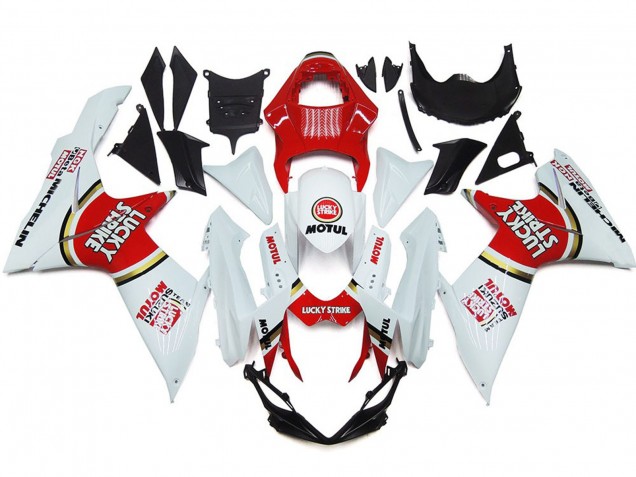 Lucky Strike Avec Cercle D'Or 2011-2024 Suzuki GSXR 600-750 Carénage Moto Lucky Strike Avec Cercle D'Or 2011-2024 Suzuki GSXR 600-750 Carénage Moto