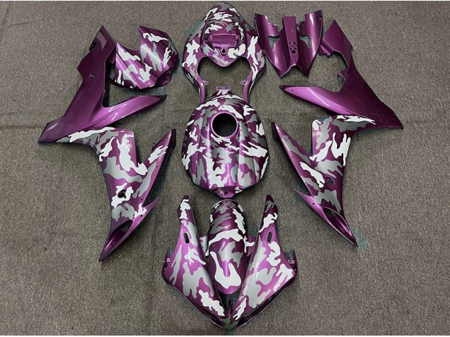 Magenta Foncé Camouflage 2004-2006 Yamaha R1 Carénage Moto Magenta Foncé Camouflage 2004-2006 Yamaha R1 Carénage Moto