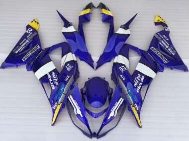 Modèle Bleu 2013-2018 Kawasaki ZX6R Carénage Moto