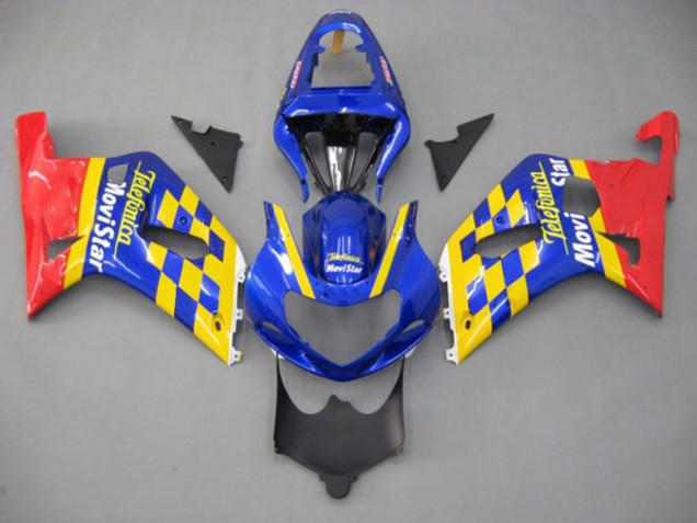 Movistar 2001-2003 Suzuki GSXR 600-750 Carénage Moto Movistar 2001-2003 Suzuki GSXR 600-750 Carénage Moto