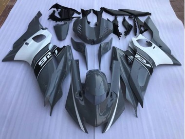 Nardo Gris & Blanc 2017-2021 Yamaha R6 Carénage Moto
