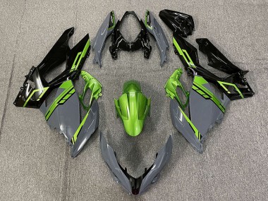 Nardo Gris & Vert 2018-2023 Kawasaki Ninja 400 Carénage Moto