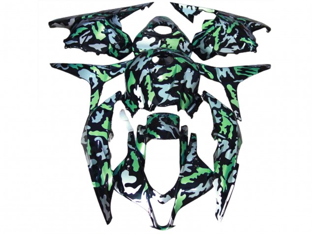 Neige Verte Camo 2009-2012 Honda CBR600RR Carénage Moto Neige Verte Camo 2009-2012 Honda CBR600RR Carénage Moto