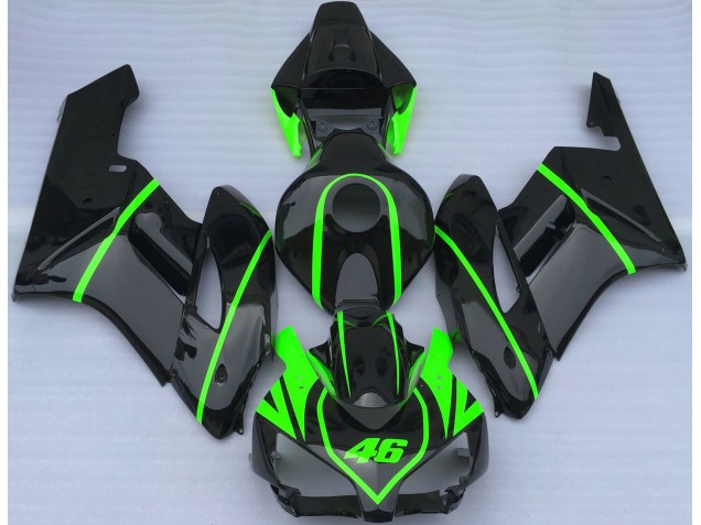 Nero Lucido E Verde Alta Visibilità 2004-2005 Honda CBR1000RR Carénage Moto Nero Lucido E Verde Alta Visibilità 2004-2005 Honda CBR1000RR Carénage Moto