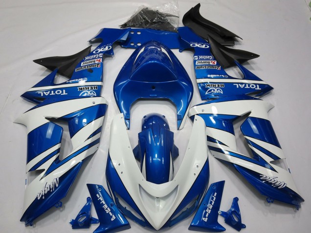 Ninja Bleu Blanc 2006-2007 Kawasaki ZX10R Carénage Moto Ninja Bleu Blanc 2006-2007 Kawasaki ZX10R Carénage Moto