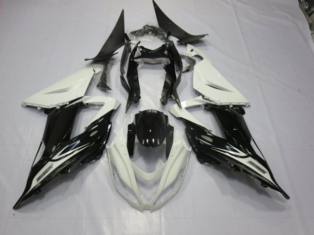 Noir & Blanc 2013-2018 Kawasaki ZX6R Carénage Moto Noir & Blanc 2013-2018 Kawasaki ZX6R Carénage Moto