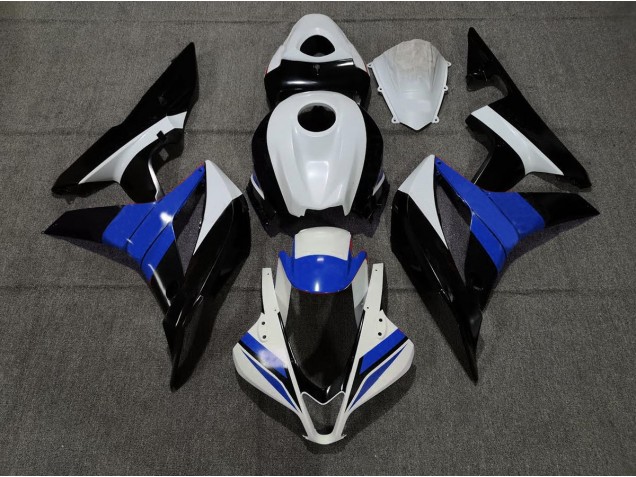 Noir Blanc & Bleu 2007-2008 Honda CBR600RR Carénage Moto Noir Blanc & Bleu 2007-2008 Honda CBR600RR Carénage Moto