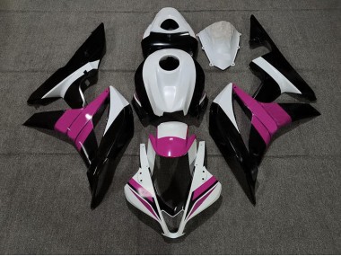 Noir Blanc & Rose 2007-2008 Honda CBR600RR Carénage Moto