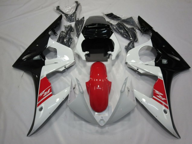 Noir Blanc & Rouge 2005 Yamaha R6 Carénage Moto Noir Blanc & Rouge 2005 Yamaha R6 Carénage Moto