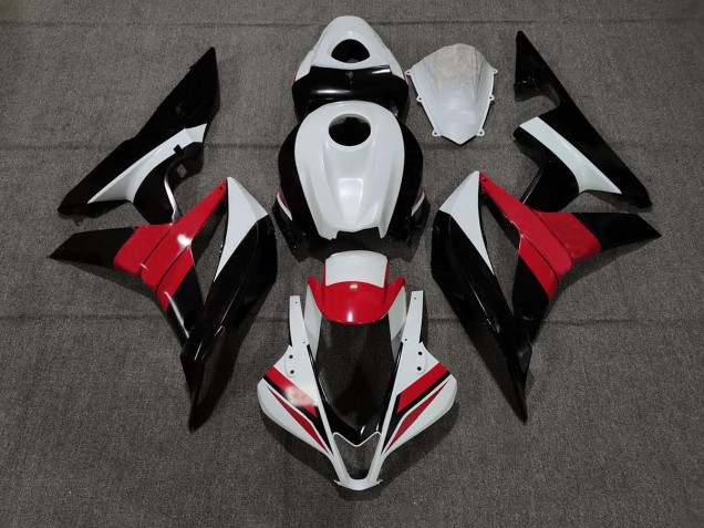 Noir Blanc & Rouge 2007-2008 Honda CBR600RR Carénage Moto Noir Blanc & Rouge 2007-2008 Honda CBR600RR Carénage Moto