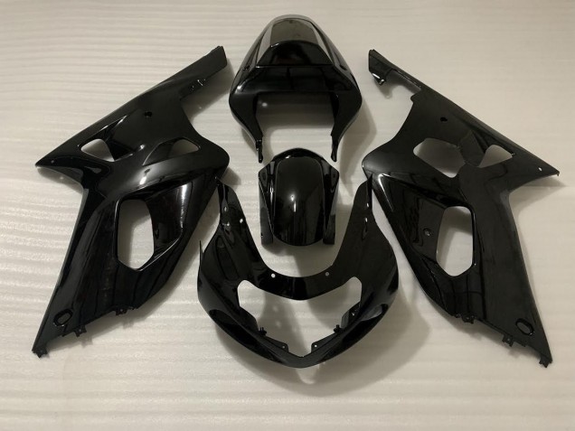 Noir Brillant 2001-2003 Suzuki GSXR 600-750 Carénage Moto Noir Brillant 2001-2003 Suzuki GSXR 600-750 Carénage Moto