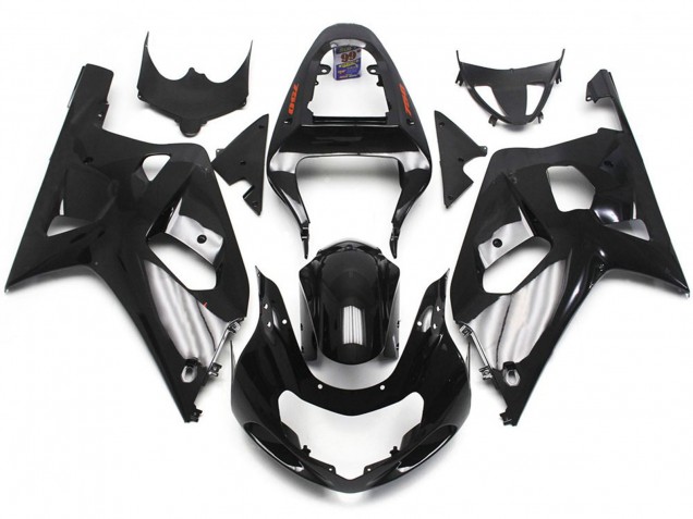 Noir Brillant 2001-2003 Suzuki GSXR 600-750 Carénage Moto Noir Brillant 2001-2003 Suzuki GSXR 600-750 Carénage Moto