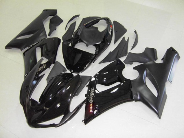 Noir Brillant 2005-2006 Kawasaki ZX6R Carénage Moto Noir Brillant 2005-2006 Kawasaki ZX6R Carénage Moto