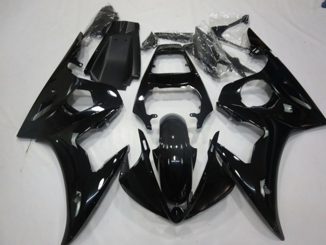 Noir Brillant 2005 Yamaha R6 Carénage Moto Noir Brillant 2005 Yamaha R6 Carénage Moto