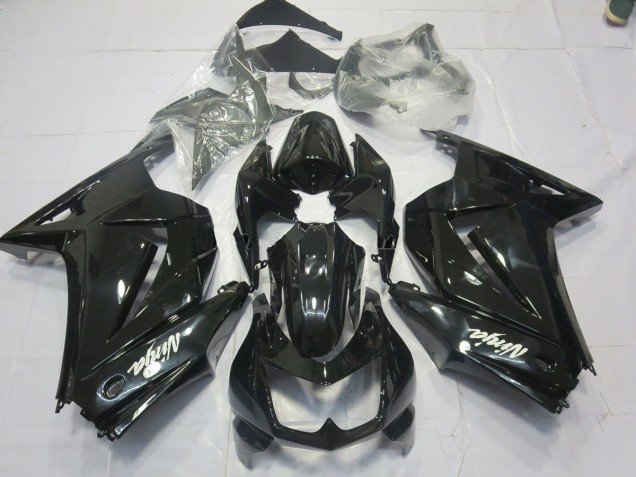 Noir Brillant 2008-2012 Kawasaki Ninja 250 Carénage Moto