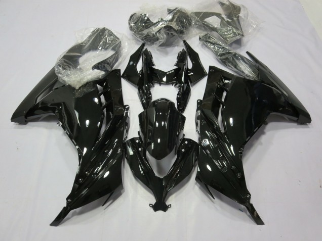 Noir Brillant 2013-2018 Kawasaki Ninja 300 Carénage Moto Noir Brillant 2013-2018 Kawasaki Ninja 300 Carénage Moto