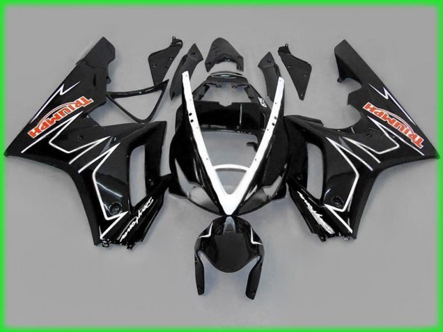 Noir Brillant Avec Blanc 2006-2008 Triumph Daytona 675 Carénage Moto Noir Brillant Avec Blanc 2006-2008 Triumph Daytona 675 Carénage Moto