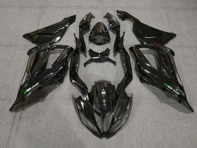 Noir Brillant Avec Décalcomanies 2013-2018 Kawasaki ZX6R Carénage Moto Noir Brillant Avec Décalcomanies 2013-2018 Kawasaki ZX6R Carénage Moto