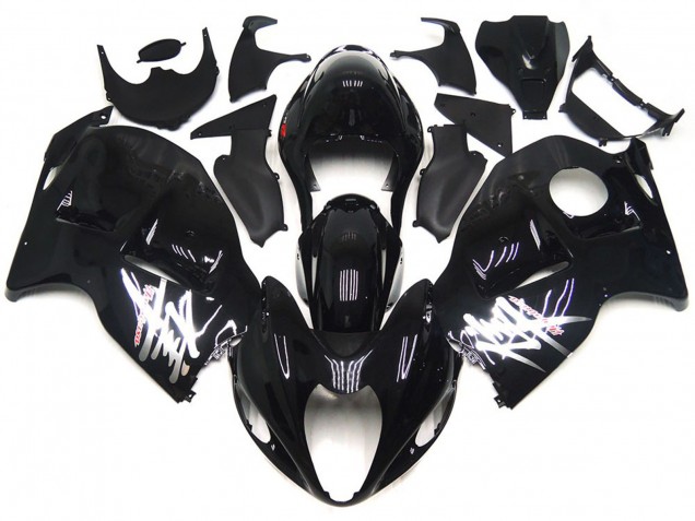 Noir Brillant Avec Décalcomanies Argentées 1997-2007 Suzuki GSXR 1300 Carénage Moto Noir Brillant Avec Décalcomanies Argentées 1997-2007 Suzuki GSXR 1300 Carénage Moto