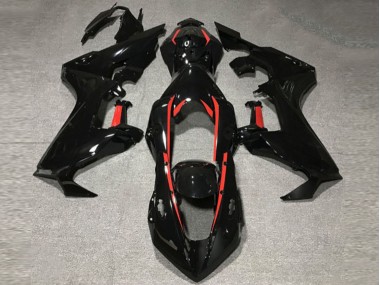 Noir Brillant Avec Doublure Rouge 2017-2023 Honda CBR1000RR Carénage Moto
