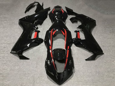 Noir Brillant Avec Doublure Rouge 2017-2023 Honda CBR1000RR Carénage Moto