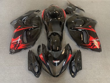 Noir Brillant Avec Logos Rouges 2008-2020 Suzuki GSXR 1300 Carénage Moto