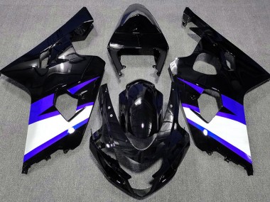 Noir Brillant & Bleu 2004-2005 Suzuki GSXR 600-750 Carénage Moto