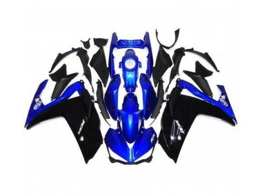 Noir Brillant & Bleu 2015-2018 Yamaha R3 Carénage Moto