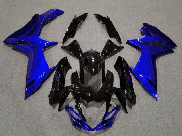 Noir Brillant & Bleu Aqua 2011-2024 Suzuki GSXR 600-750 Carénage Moto Noir Brillant & Bleu Aqua 2011-2024 Suzuki GSXR 600-750 Carénage Moto
