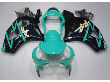 Noir Brillant & Cyan 2002-2003 Honda CBR954RR Carénage Moto