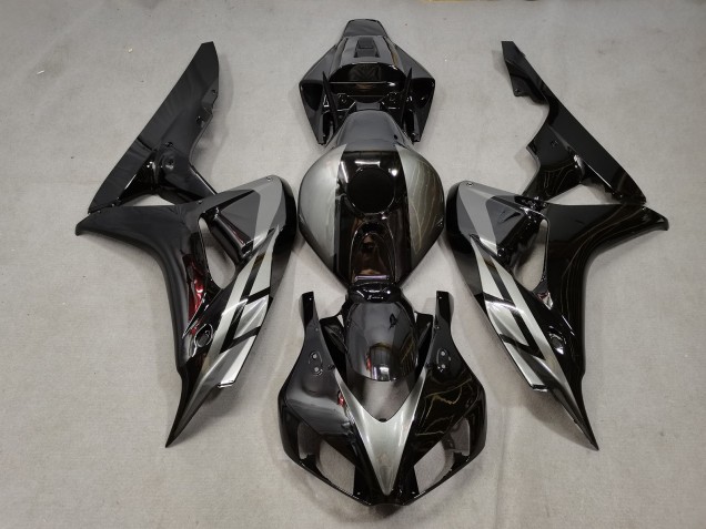 Noir Brillant & Gris 2006-2007 Honda CBR1000RR Carénage Moto Noir Brillant & Gris 2006-2007 Honda CBR1000RR Carénage Moto