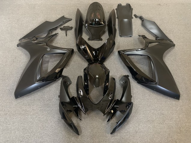 Noir Brillant & Mat 2006-2007 Suzuki GSXR 600-750 Carénage Moto Noir Brillant & Mat 2006-2007 Suzuki GSXR 600-750 Carénage Moto