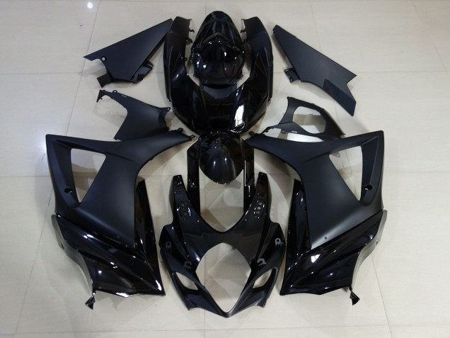 Noir Brillant & Mat Uni 2007-2008 Suzuki GSXR 1000 Carénage Moto Noir Brillant & Mat Uni 2007-2008 Suzuki GSXR 1000 Carénage Moto