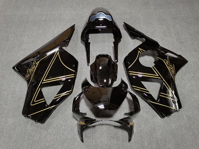 Noir Brillant & Or 2002-2003 Honda CBR954RR Carénage Moto Noir Brillant & Or 2002-2003 Honda CBR954RR Carénage Moto