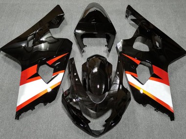 Noir Brillant & Orange 2004-2005 Suzuki GSXR 600-750 Carénage Moto