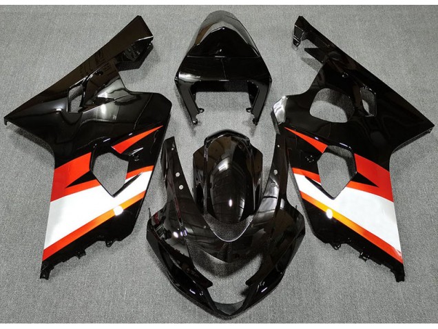 Noir Brillant & Orange 2004-2005 Suzuki GSXR 600-750 Carénage Moto Noir Brillant & Orange 2004-2005 Suzuki GSXR 600-750 Carénage Moto