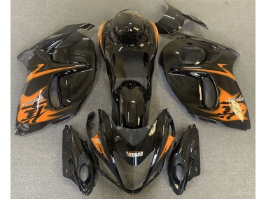 Noir Brillant & Orange 2008-2020 Suzuki GSXR 1300 Carénage Moto