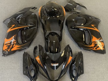 Noir Brillant & Orange 2008-2020 Suzuki GSXR 1300 Carénage Moto
