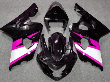 Noir Brillant & Rose 2004-2005 Suzuki GSXR 600-750 Carénage Moto
