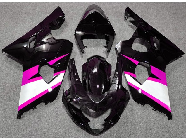 Noir Brillant & Rose 2004-2005 Suzuki GSXR 600-750 Carénage Moto Noir Brillant & Rose 2004-2005 Suzuki GSXR 600-750 Carénage Moto