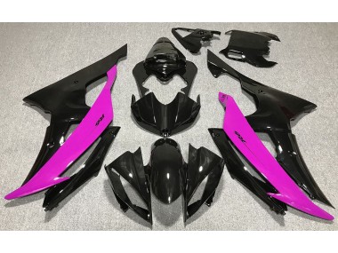Noir Brillant & Rose 2008-2016 Yamaha R6 Carénage Moto