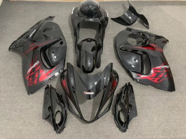 Noir Brillant & Rouge 2008-2020 Suzuki GSXR 1300 Carénage Moto