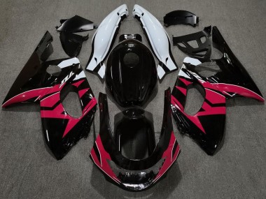 Noir Brillant Rouge & Blanc 1998-2007 Yamaha YZF600 Carénage Moto