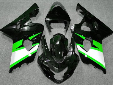 Noir Brillant & Vert 2004-2005 Suzuki GSXR 600-750 Carénage Moto