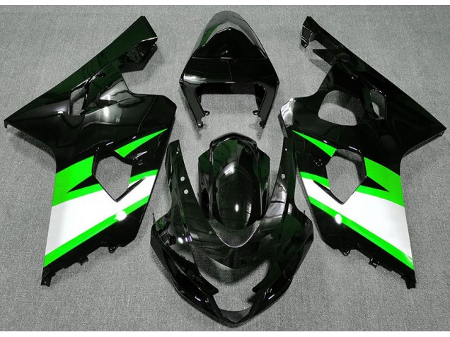 Noir Brillant & Vert 2004-2005 Suzuki GSXR 600-750 Carénage Moto Noir Brillant & Vert 2004-2005 Suzuki GSXR 600-750 Carénage Moto
