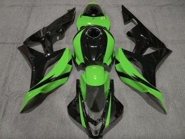Noir Brillant & Vert 2007-2008 Honda CBR600RR Carénage Moto