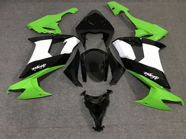 Noir Brillant & Vert 2008-2010 Kawasaki ZX10R Carénage Moto Noir Brillant & Vert 2008-2010 Kawasaki ZX10R Carénage Moto