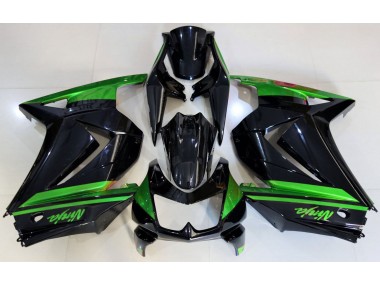 Noir Brillant & Vert 2008-2012 Kawasaki Ninja 250 Carénage Moto